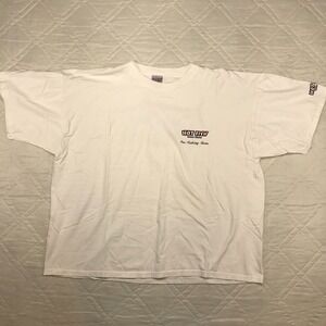 Mens Vintage Ocean Fishing Hot Fish Marlin T shirt‎ white 2 sided SS 3XL